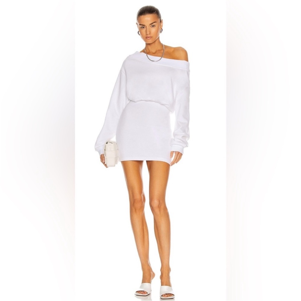 R + A White Off-Shoulder Dress